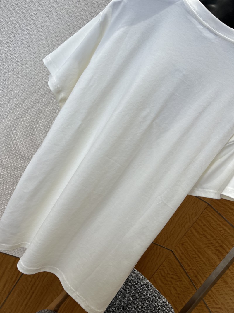 Dior Letter Embroidered Crew Neck Short Sleeve T-Shirt 2 6