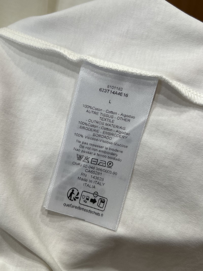 Dior Letter Embroidered Crew Neck Short Sleeve T-Shirt 2 8
