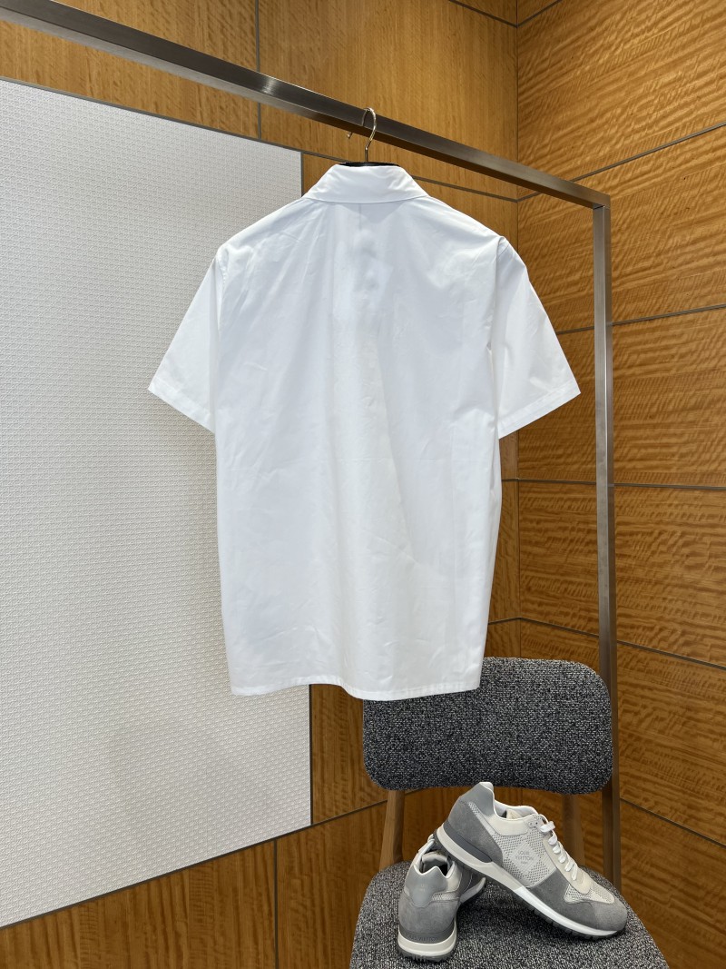 Dior Letter Embroidered Lapel Short-Sleeve Shirt 1