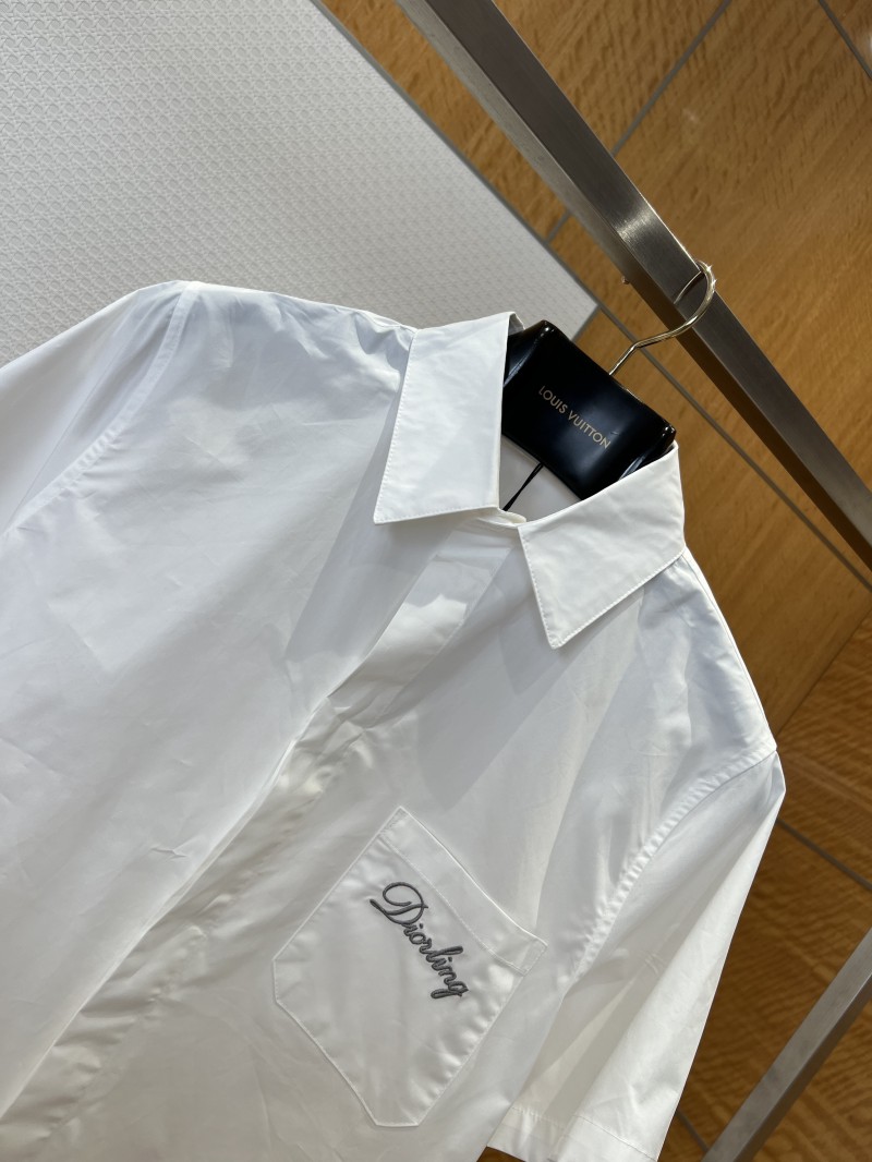 Dior Letter Embroidered Lapel Short-Sleeve Shirt 2