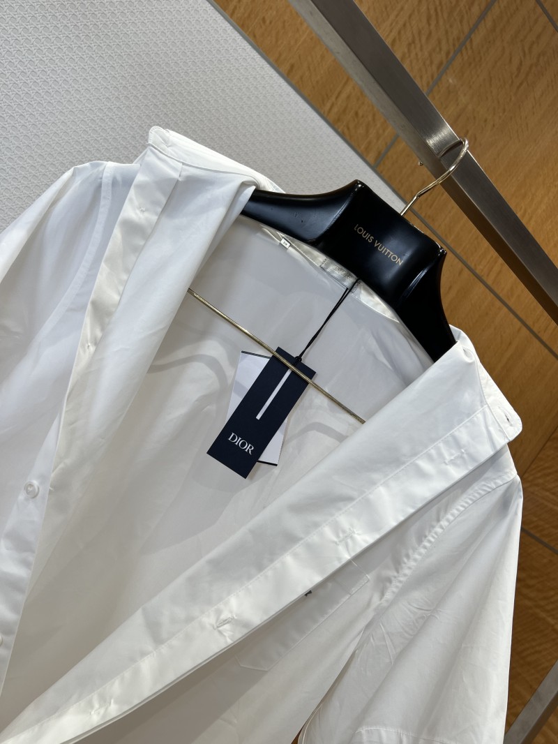 Dior Letter Embroidered Lapel Short-Sleeve Shirt 4