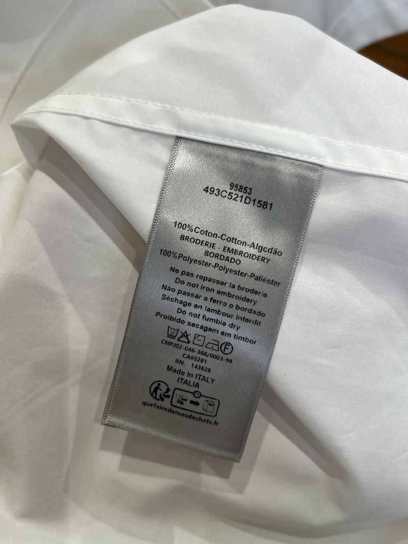 Dior Letter Embroidered Lapel Short-Sleeve Shirt 8