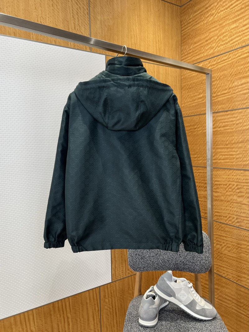 Gucci Solid Color Stand Collar Reversible Jacket 2 1