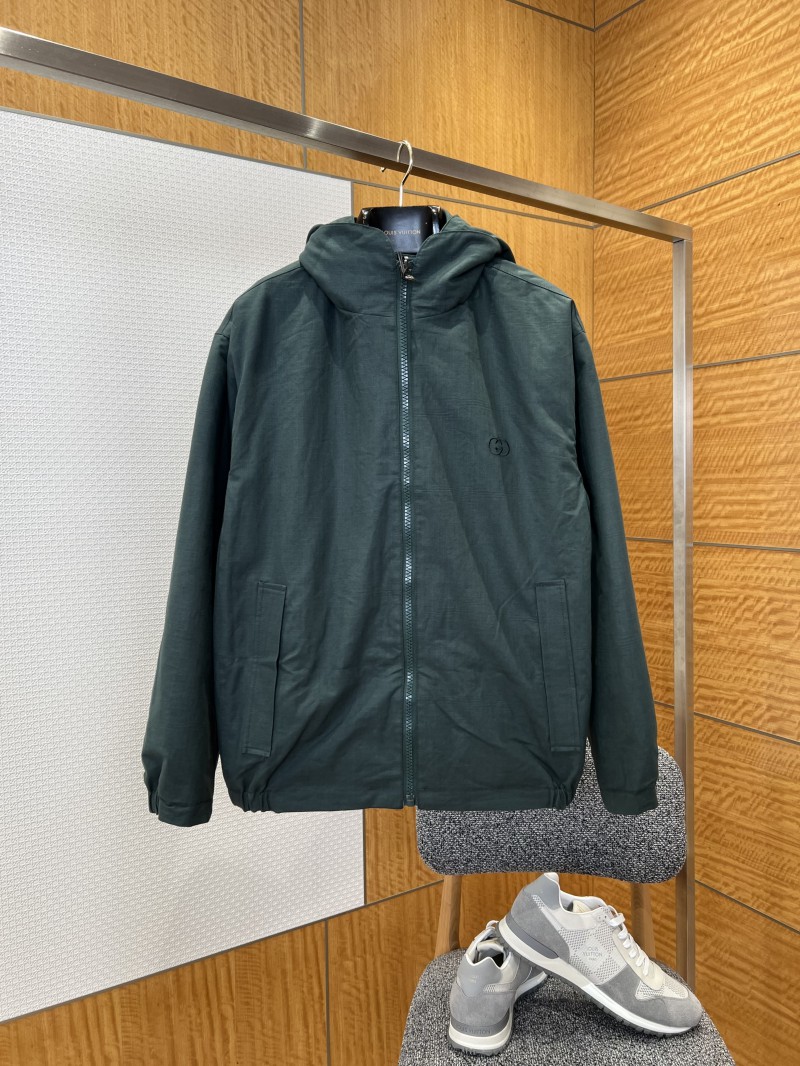 Gucci Solid Color Stand Collar Reversible Jacket 2 2