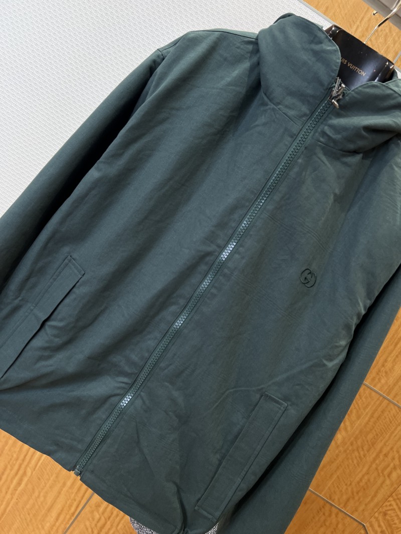 Gucci Solid Color Stand Collar Reversible Jacket 2 6