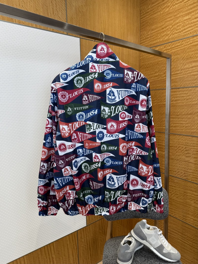 LV Long-Sleeve Stand Collar All-Over Print Jacket 1