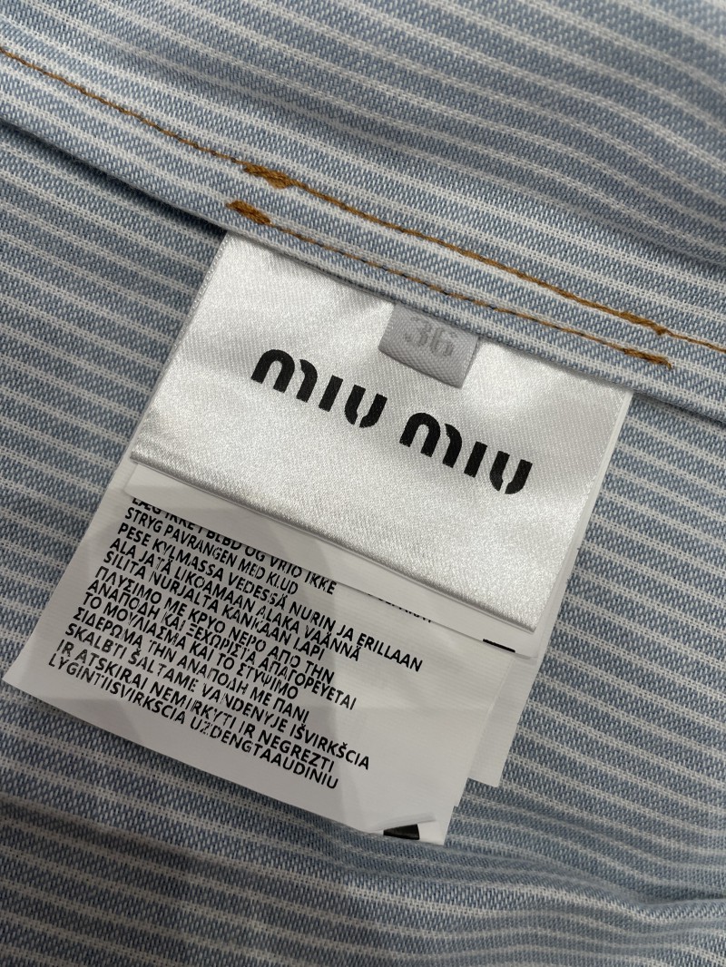Miu Miu Embroidered Stripe Lapel Jacket 8