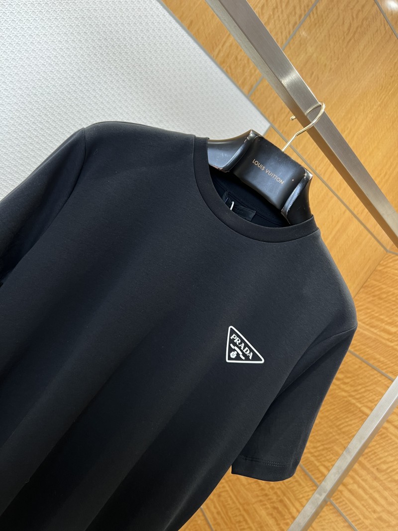 Prada Classic Triangle Logo Crew Neck Short Sleeve T-Shirt 2 2