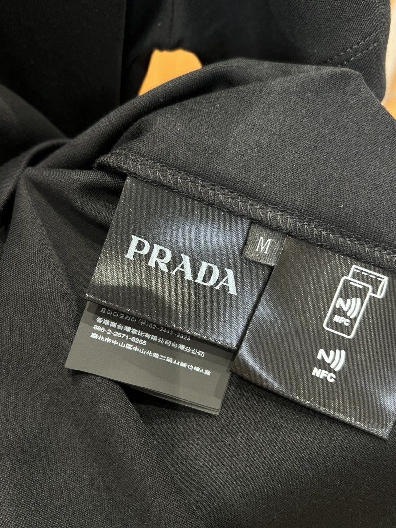 Prada Classic Triangle Logo Crew Neck Short Sleeve T-Shirt 2 8