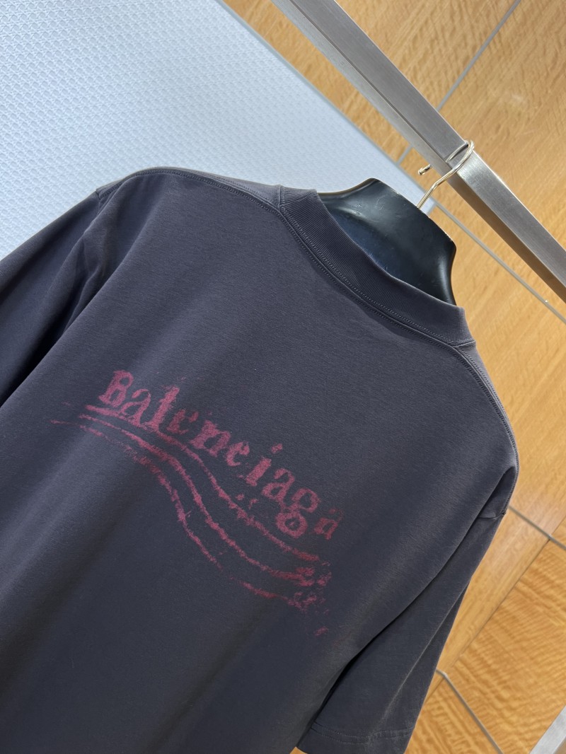 Balenciaga Plain Knit Printed Short-Sleeve T-Shirt 1 5