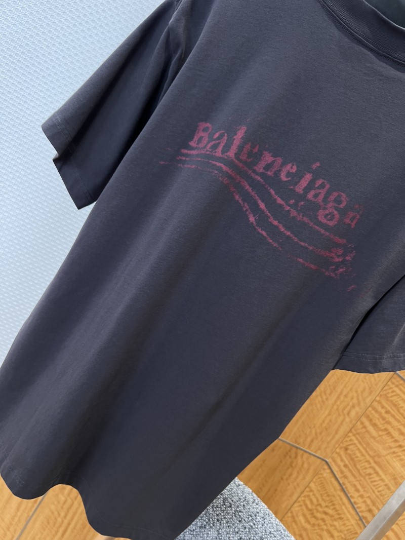 Balenciaga Plain Knit Printed Short-Sleeve T-Shirt 1 6