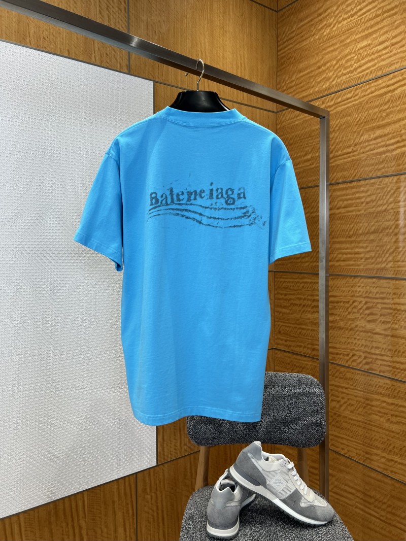 Balenciaga Plain Knit Printed Short-Sleeve T-Shirt 2 1