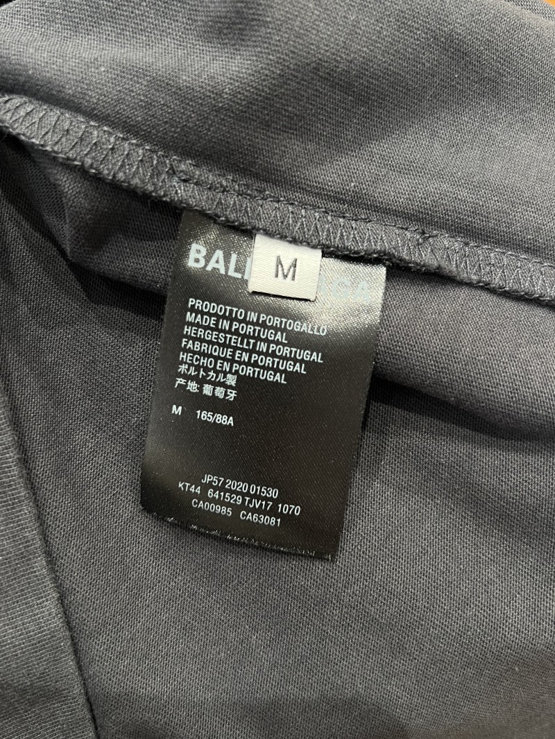 Balenciaga Color-Block Embroidered Crew Neck Short-Sleeve T-Shirt 1 8