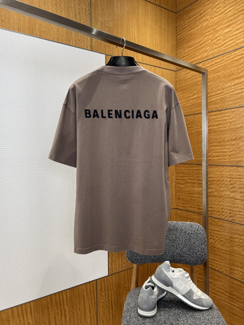 Balenciaga Color-Block Embroidered Crew Neck Short-Sleeve T-Shirt 2 1