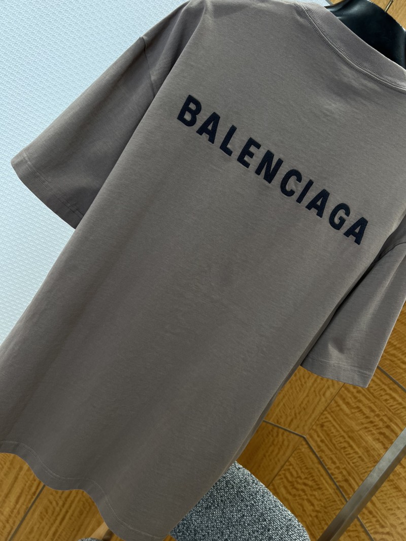 Balenciaga Color-Block Embroidered Crew Neck Short-Sleeve T-Shirt 2 6