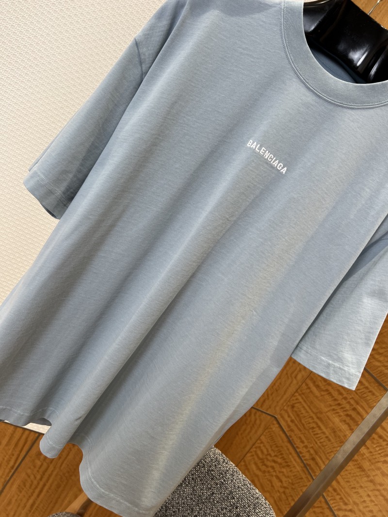 Balenciaga Color-Block Embroidered Crew Neck Short-Sleeve T-Shirt 3 3