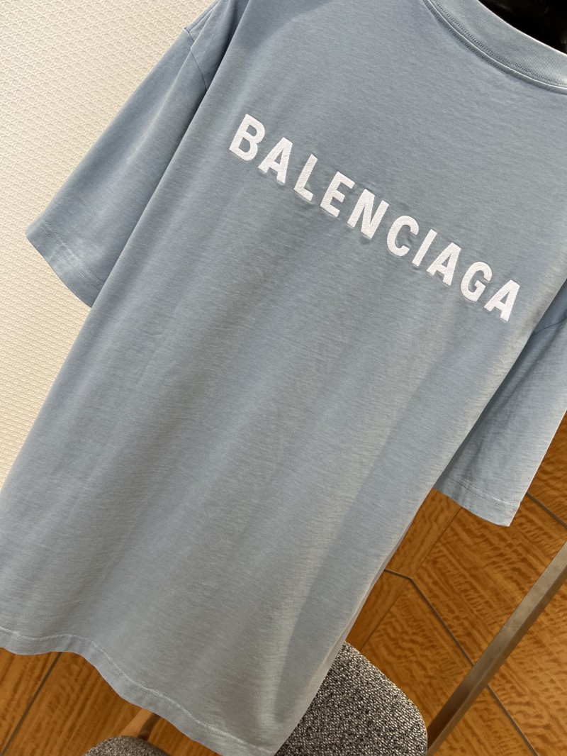 Balenciaga Color-Block Embroidered Crew Neck Short-Sleeve T-Shirt 3 6