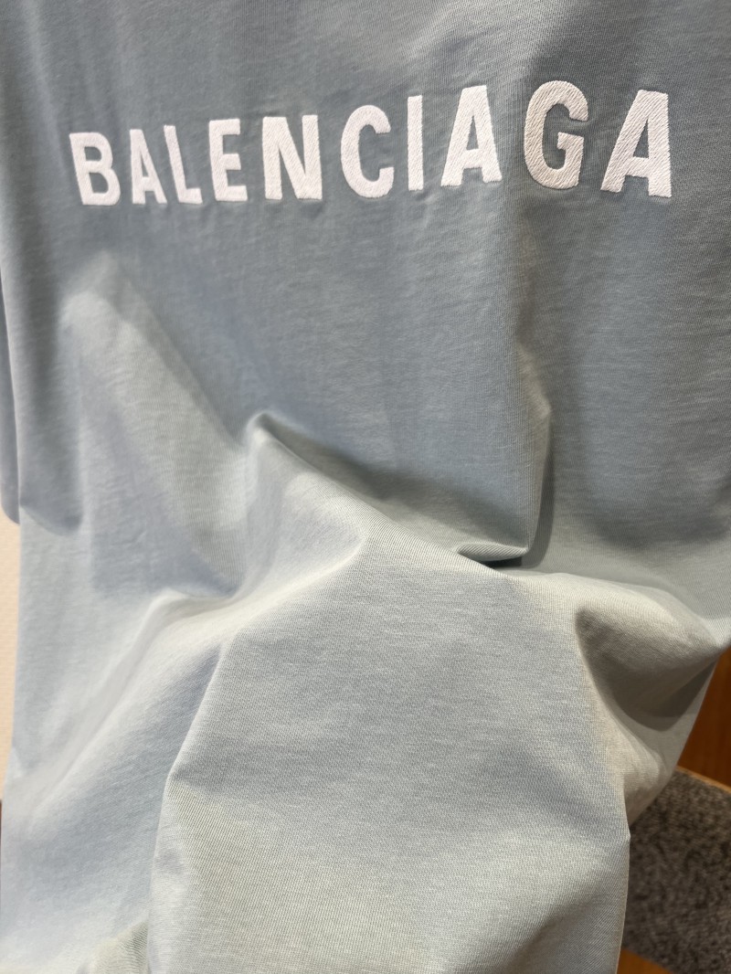 Balenciaga Color-Block Embroidered Crew Neck Short-Sleeve T-Shirt 3 7