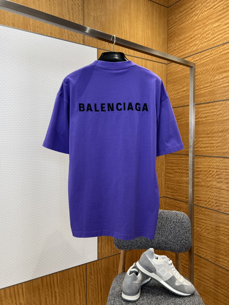Balenciaga Color-Block Embroidered Crew Neck Short-Sleeve T-Shirt 4 1