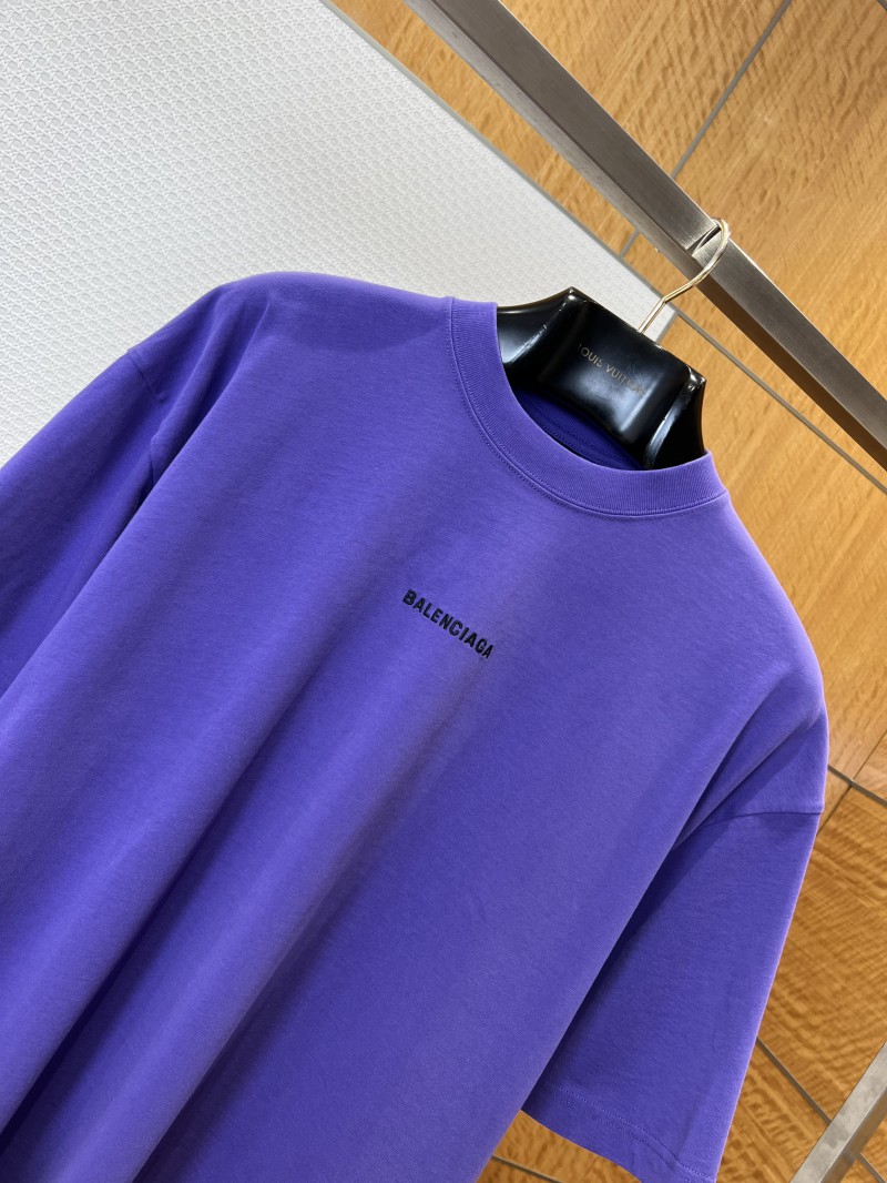 Balenciaga Color-Block Embroidered Crew Neck Short-Sleeve T-Shirt 4 2