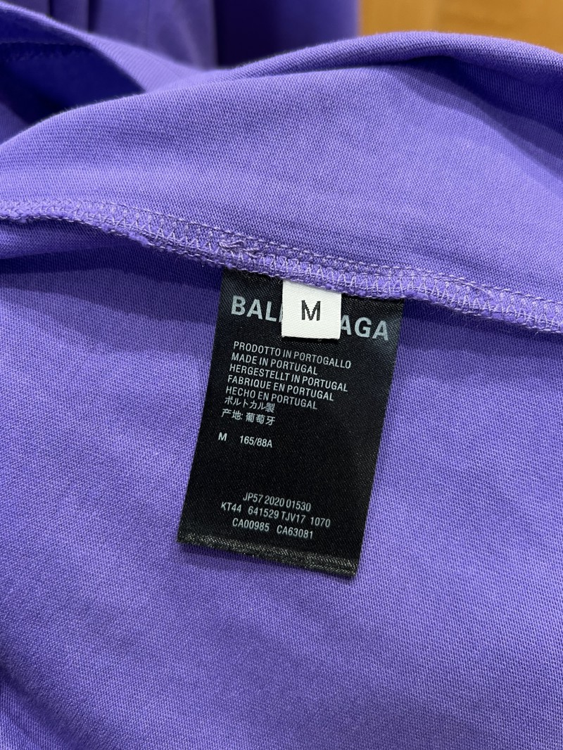 Balenciaga Color-Block Embroidered Crew Neck Short-Sleeve T-Shirt 4 8