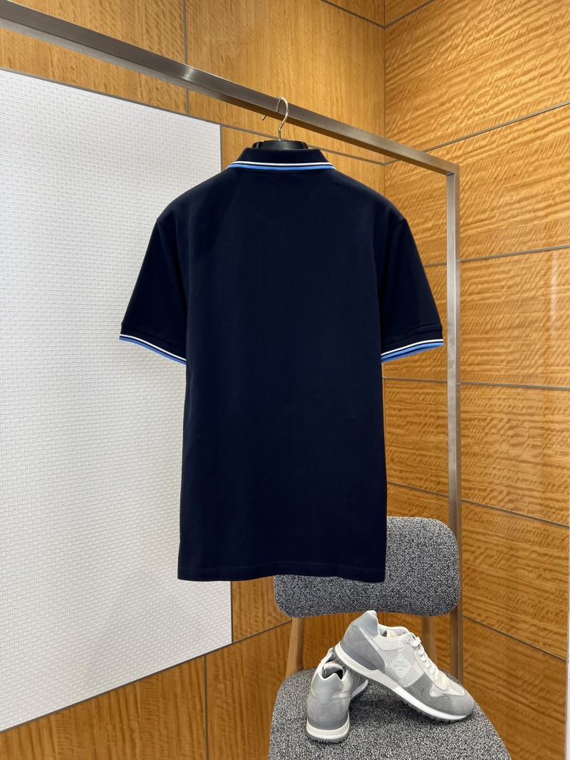 Prada Logo Micro-Logo Striped Short-Sleeve Polo Shirt 1 1