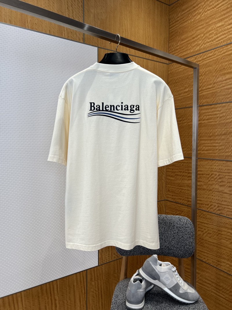 Balenciaga Embroidered Logo Crew Neck Short Sleeve T-Shirt 1 1