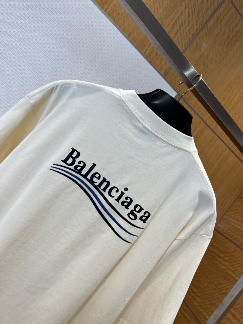 Balenciaga Embroidered Logo Crew Neck Short Sleeve T-Shirt 1 5