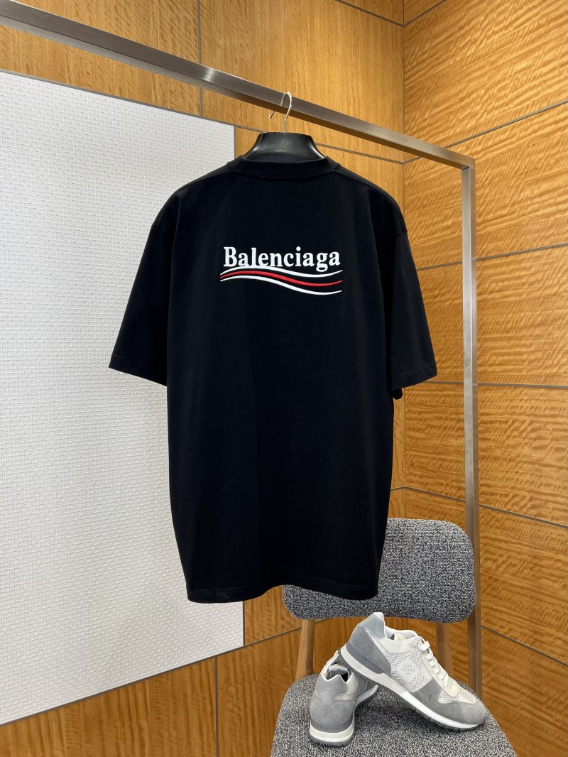 Balenciaga Embroidered Logo Crew Neck Short Sleeve T-Shirt 2 1