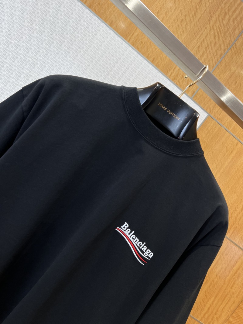 Balenciaga Embroidered Logo Crew Neck Short Sleeve T-Shirt 2 2