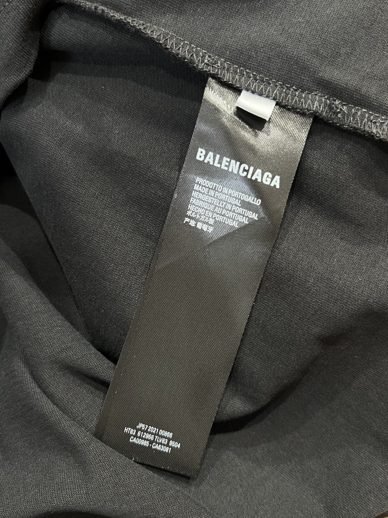 Balenciaga Embroidered Logo Crew Neck Short Sleeve T-Shirt 2 8