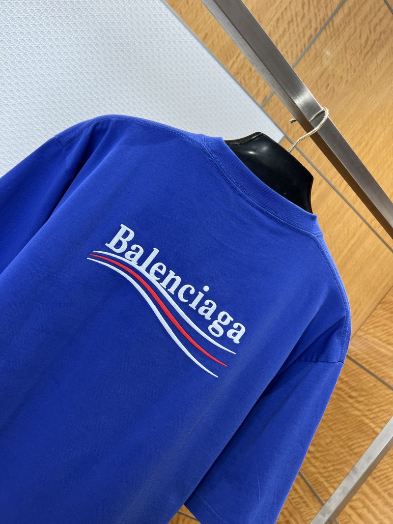 Balenciaga Embroidered Logo Crew Neck Short Sleeve T-Shirt 3 5