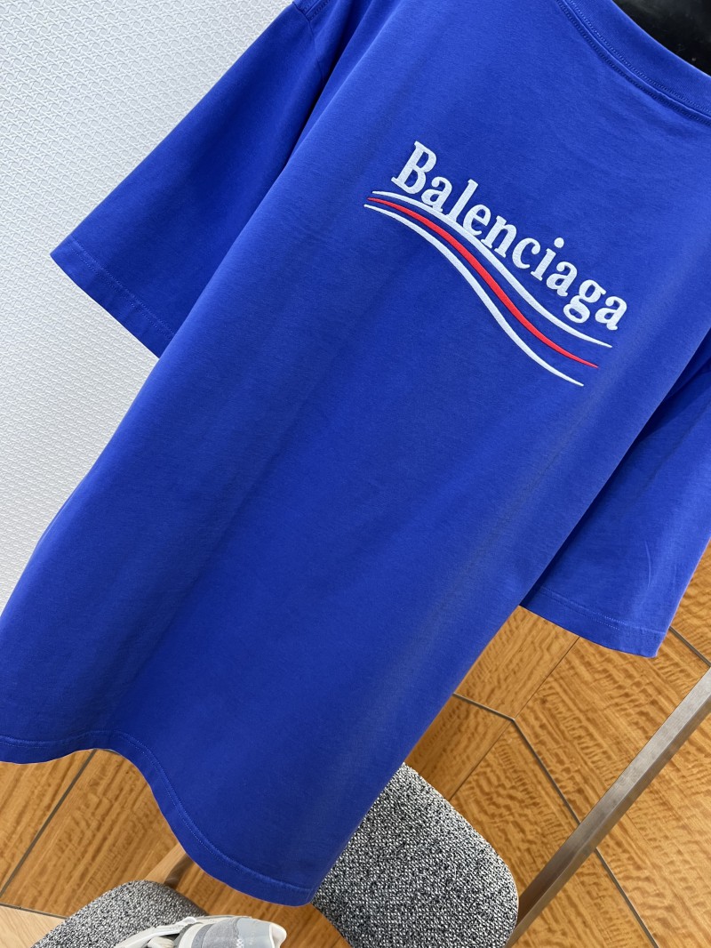 Balenciaga Embroidered Logo Crew Neck Short Sleeve T-Shirt 3 6