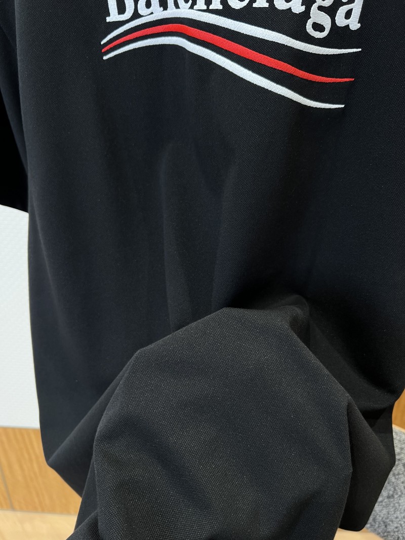 Balenciaga Letter Embroidered Logo Short-Sleeve Polo Shirt 7