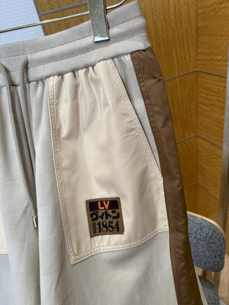 LV Patchwork Wide-Leg Casual Shorts 2