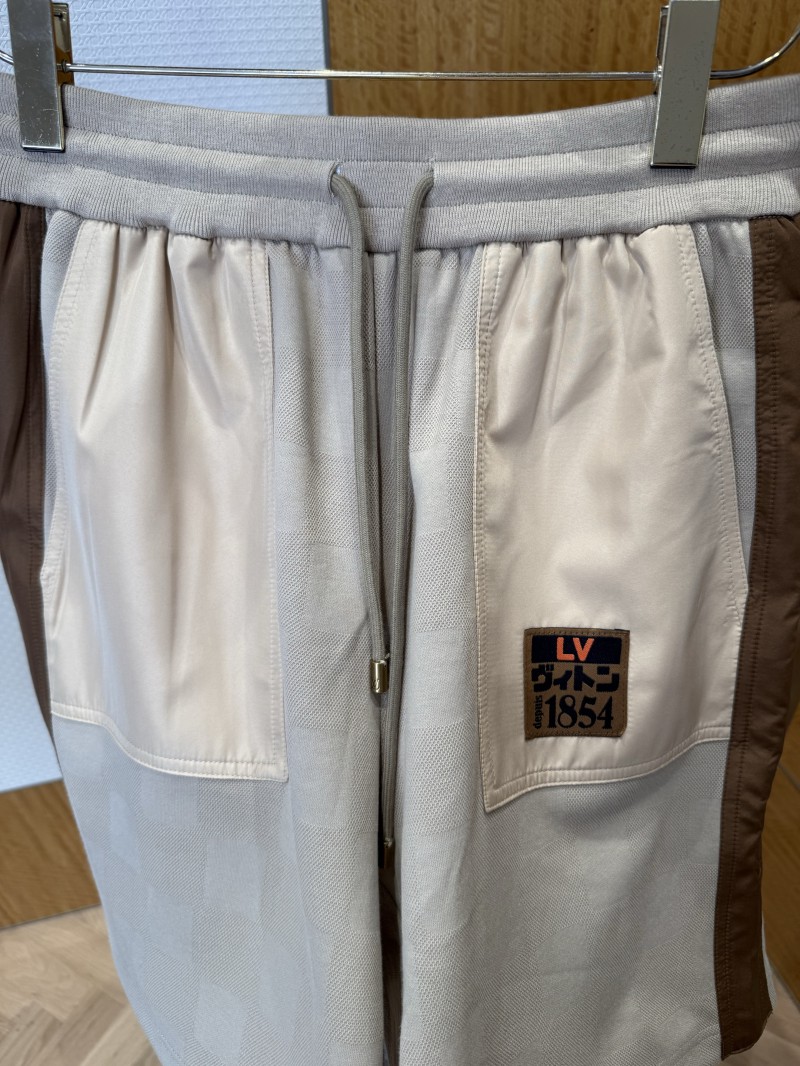 LV Patchwork Wide-Leg Casual Shorts 3