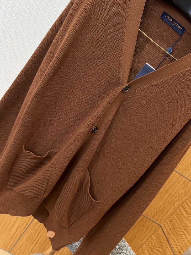 LV Leather Label Knit Cardigan 3