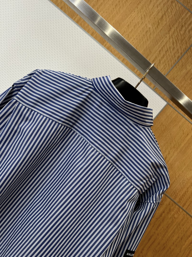 Balenciaga Logo Minimalist Striped Long-Sleeve Shirt 5