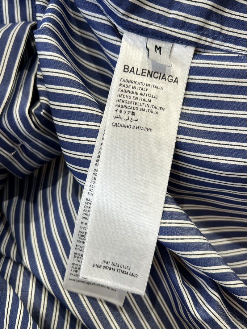 Balenciaga Logo Minimalist Striped Long-Sleeve Shirt 8