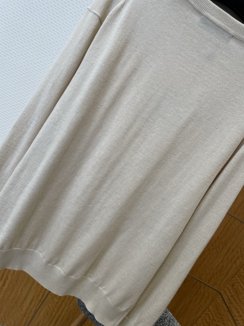 LV Leather Emblem Crew Neck Knit Sweater 6