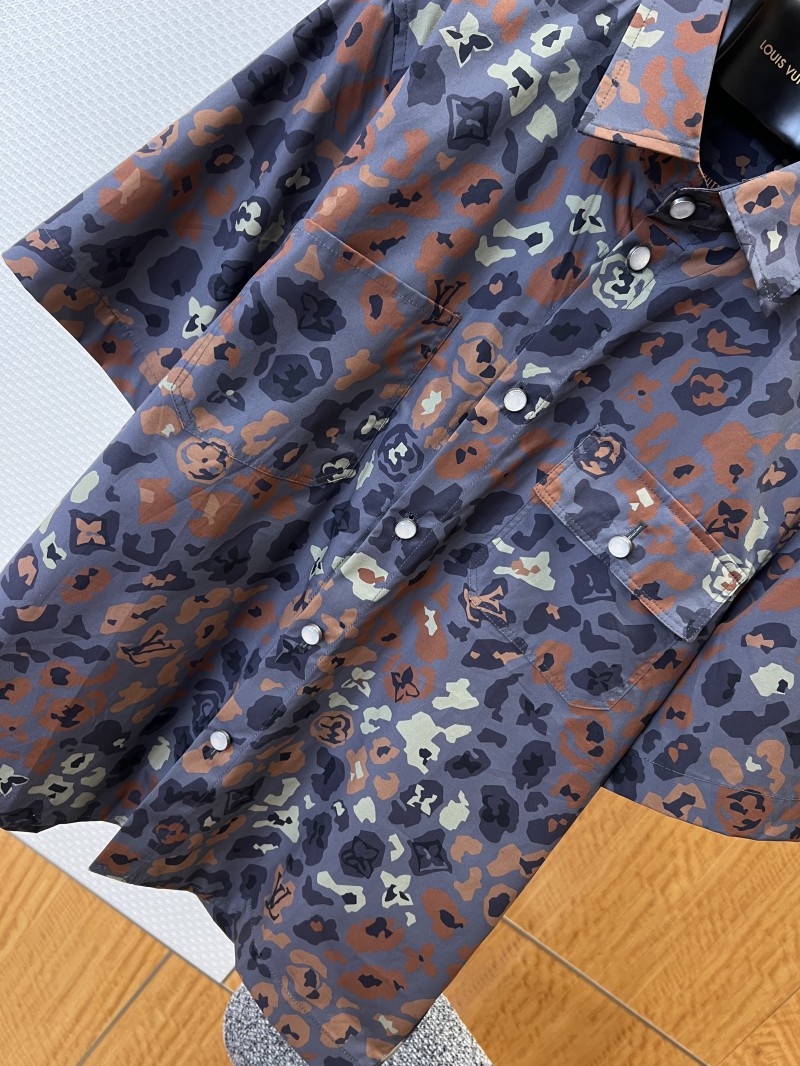 LV Floral Camouflage Print Short-Sleeve Shirt 3