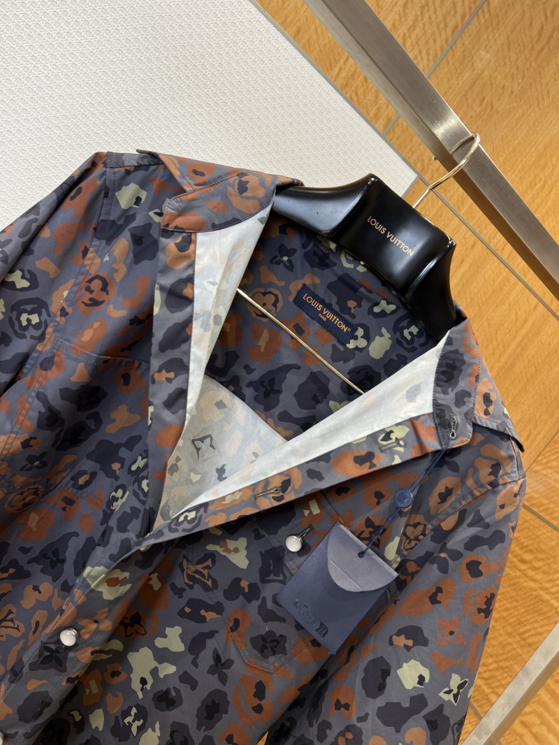 LV Floral Camouflage Print Short-Sleeve Shirt 4