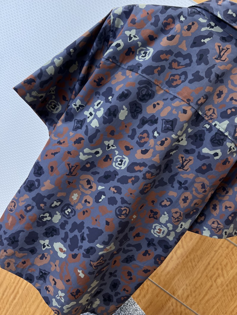 LV Floral Camouflage Print Short-Sleeve Shirt 6