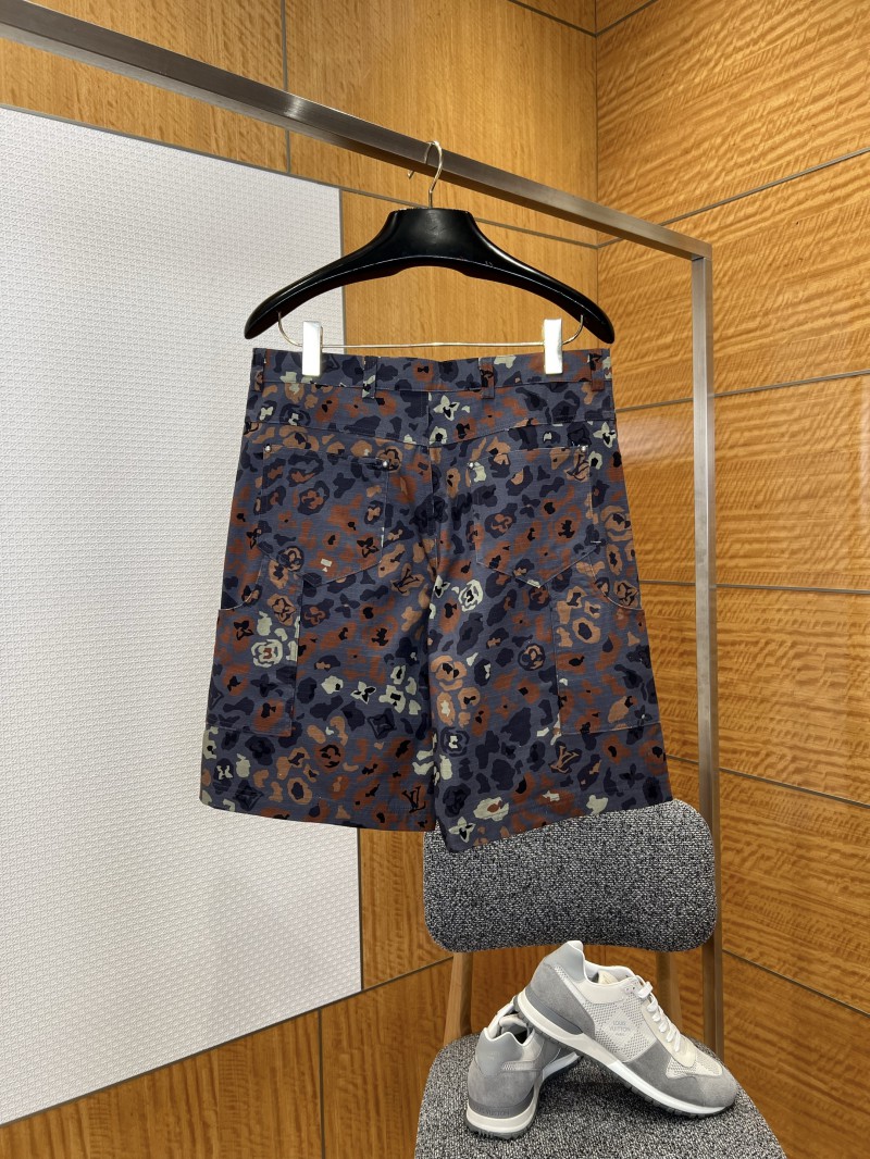 LV Workwear Leopard-Print Floral Shorts 1