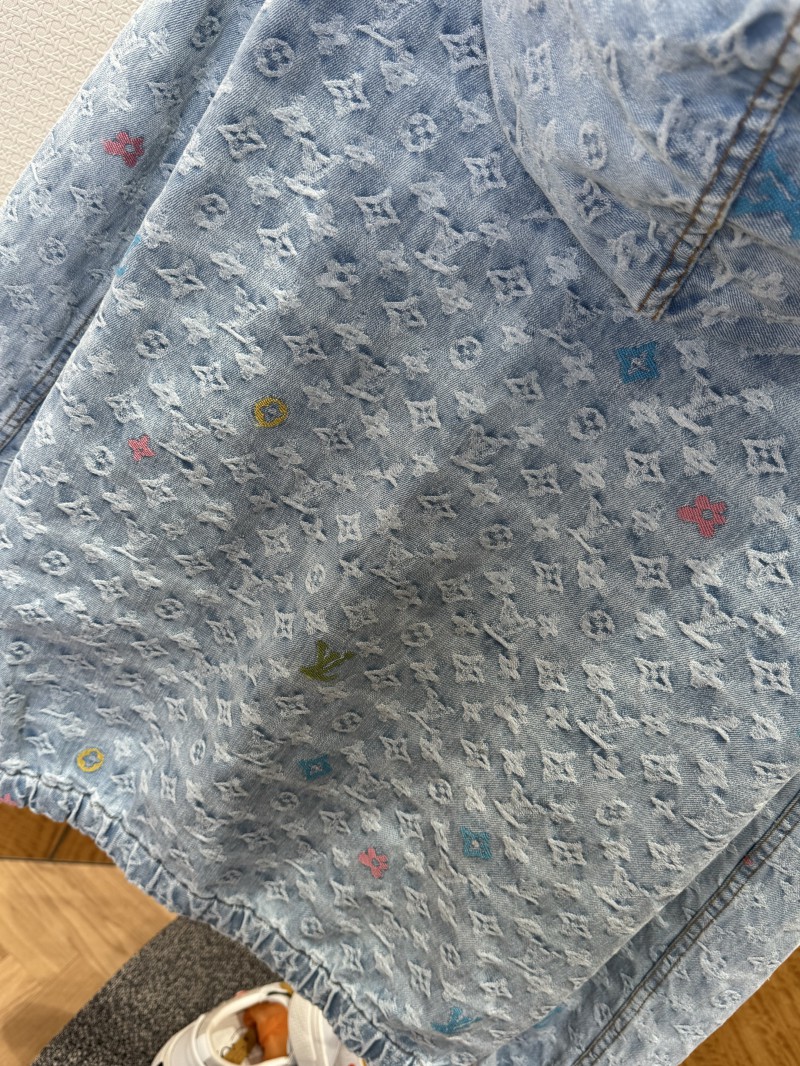 LV All-Over Print Color Jacquard Zipper Hooded Jacket 6