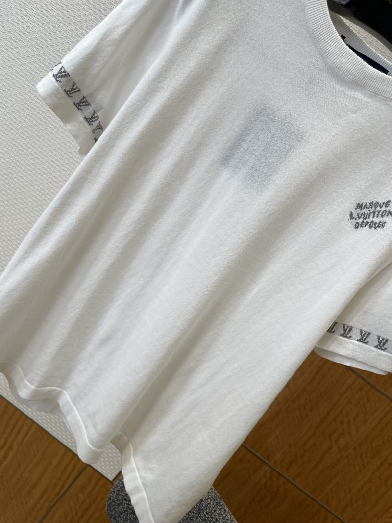 LV Logo Jacquard Short-Sleeve T-Shirt 1 3