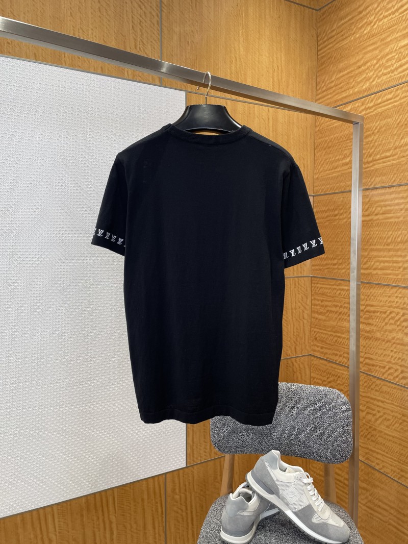 LV Logo Jacquard Short-Sleeve T-Shirt 2 1