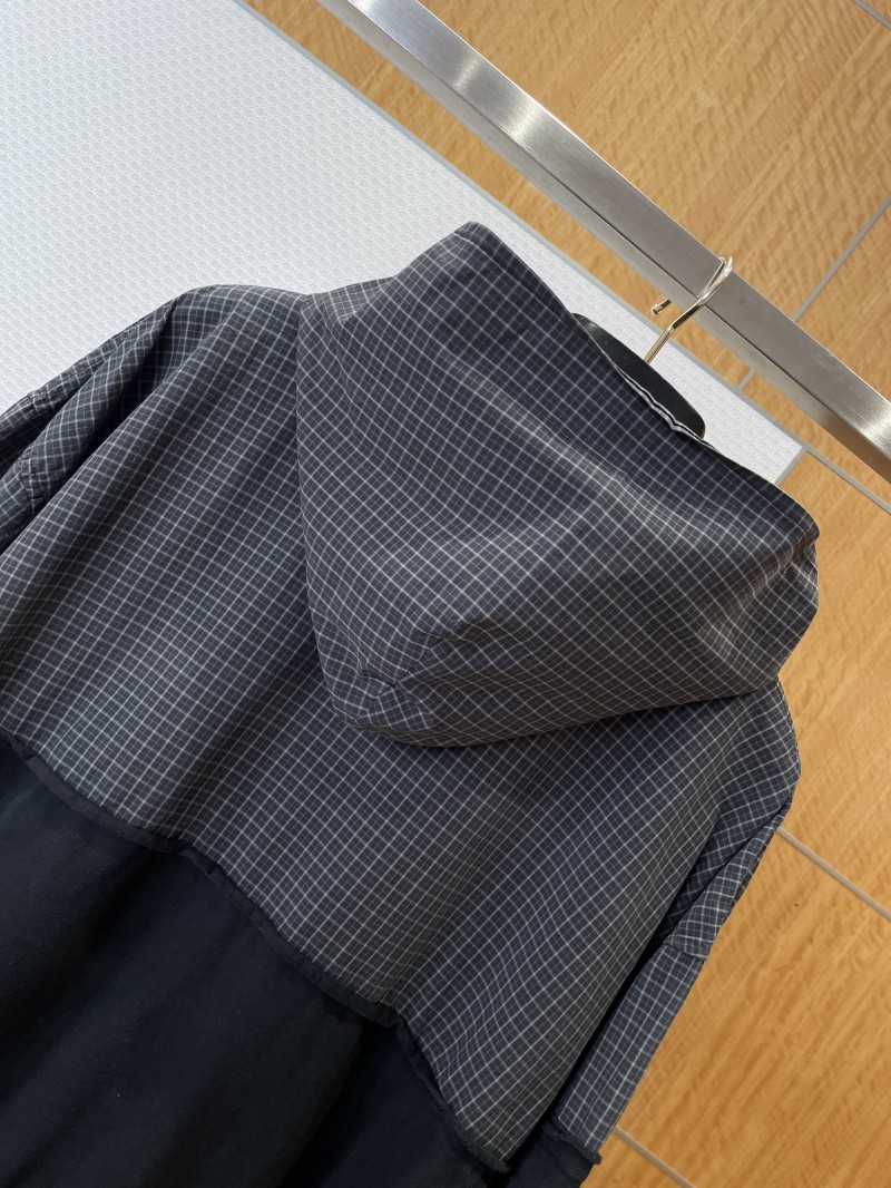 Balenciaga Checkered Patchwork Distressed Hoodie 5