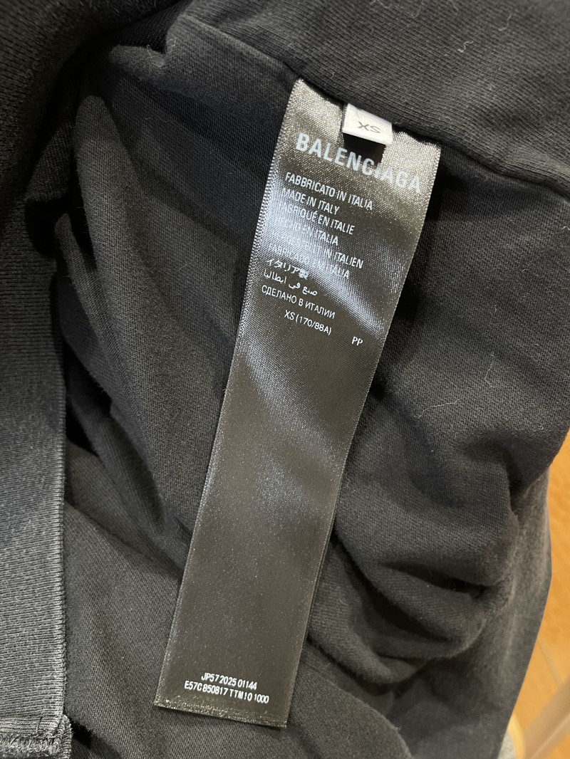 Balenciaga Checkered Patchwork Distressed Hoodie 8