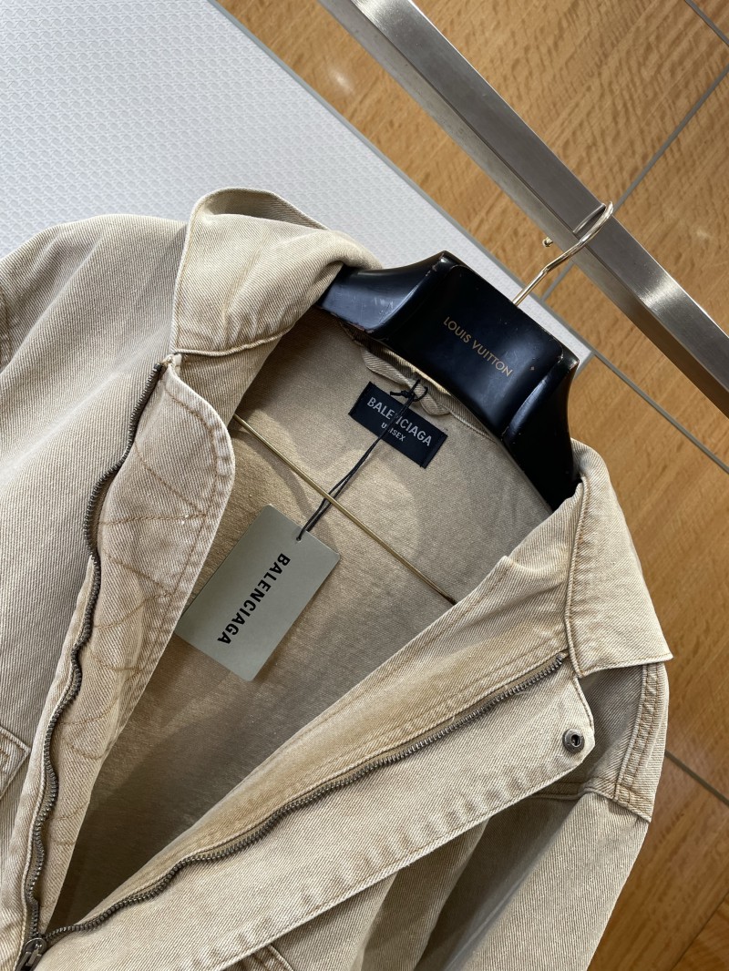 Balenciaga Cropped Hooded Denim Jacket 4